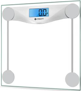 lot 5801 image: Etekcity Digital Body Weight Bathroom Scale, Large Blue LCD Backlight Display, High Precision Measurements,6mm Tempered Glass, 400 Pounds