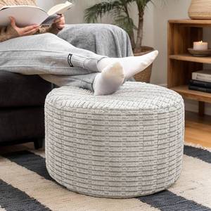 lot 5816 image: Asuprui Round Ottoman Pouf Ottoman Foot Stool Seat Faux Fur Bean Bag Foot Rest Floor Chair Leg Rest for Living Room, Bedroom or Wedding Gifts 20x20x14 Inches (Light Gray)