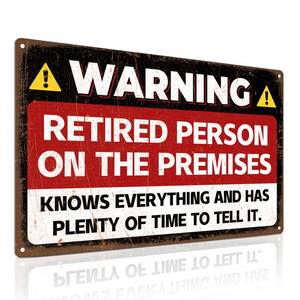lot 6382 image: ALKB Funny Retirement Gift for Men & Women - 12x8 Inch Happy Retirement Party Wall Decor