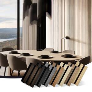 lot 6402 image: Ritollo Wood Panels for Wall 4.92�7.68 Acoustic Panels for Interior Wall Decor, 3D Wood Slat Wall PanelFluted Sound Absorbing Panel - 7 Color Samples 7 Pack