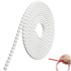lot 6415 image: Leinuosen Flexible Molding Trim Peel and Stick for Walls 10ft Decorative Bead Pearl DIY Wall Trim for Bathroom Mirror Frame Border Backsplash Tile Ceiling Cabinet TV Wall Edge (White, 10ft 8 mm)