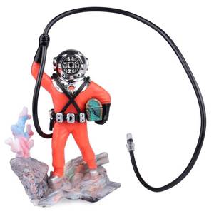 lot 6424 image: Wolfride Fish Tank Bubbler Decorations Aquarium Diver Ornament Scuba Diving Fish Tank Ornamentm, Red