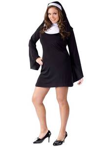 lot 6430 image: Fun World Women Plus-size Naughty Nun Costume, Black, Plus size L