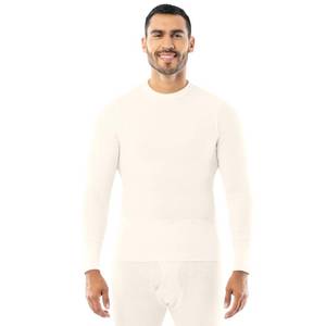 lot 6438 image: Indera Mens Traditional Waffle Thermal Underwear Long Sleeve Shirt, Natural, X-Large Tall