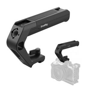 lot 6443 image: SMALLRIG Lightweight NATO Clamp Top Handle, Tiny Camera Top Grip Only 119g, Handgrip with Locating Hole for ARRI and Two Cold Shoe Mounts, for Camera Cage with Built-in NATO Rail - 5977