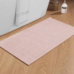 lot 6454 image: chakme Bathroom Rugs Mat 47x25, Ultra Thin Non Slip Bath Mat Large Quick Dry Absorbent Bath Mat for Bathroom Floor, (Pink, 47x25)