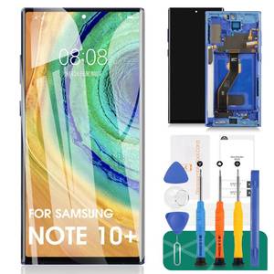 lot 6472 image: OLED for Samsung Note 10 Plus Screen Replacement for Samsung Galaxy Note 10 Plus 4g5g LCD Screen for Galaxy SM-N975 SM-N976 LCD Touch Screen Digitizer Assembly Repair Kits with Frame (Blue)