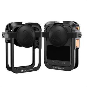 lot 6491 image: K&F CONCEPT Upgrade Metal Camera Cage Compatible with DJI Osmo 360 Accessories, Aluminum Protective Case  with Silicone Lens Cover  Expansion Frame with 2 Cold Shoe Mount  Built-in Charging Contact