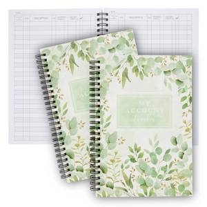 lot 6498 image: Paper Junkie Accounting Ledger Book - 6.25 x 8.5 In, 2-Pack - Personal Checkbook Register & Bill Tracker Notebook - Ledger Paper Expense Tracker - Income & Expense Log Book