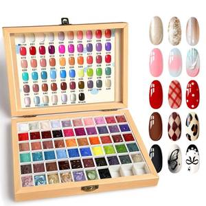 lot 10210 image: GZIXBDA Sponge Paint Patting Gel Polish & Tools Kit, 57 Colors Ombre Nail Gradient Painting Gel Blush Blooming for Pigment Pat Aura Nails, French Manicure