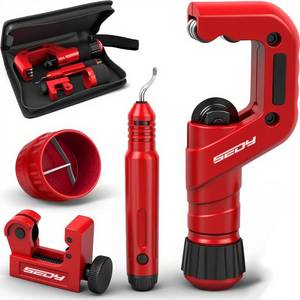 lot 10216 image: Ultimate Tube Cutter Set - Heavy Duty Pipe Cutter 316-2 OD, Mini Tube Cutter 18-78, Deburring Tool - for Copper, Aluminum, PVC Pipes - High-Quality Cutting & Deburring Tools for Professionals