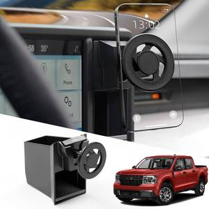 lot 10223 image: Mabett Magnetic Phone Holder Cubby Insert for Ford Maverick 2022-2024 Accessories, Dash Mount Storage Box Kit (Phone Holder)