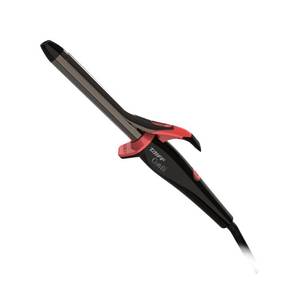 lot 11647 image: Taiff Curves 34�� Curling Iron Black Titanium Hair Curler with Clamp  Creates Defined & Long Lasting Curls  Dual Voltage - 9ft Swivel Cord  Travel Friendly Styling Tool(Turns On)