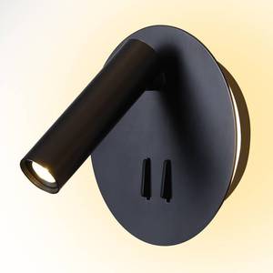 lot 11648 image: ZEROUNO Hardwired Sconces Wall Mounted Reading Lights with Switch LED Wall Lighting for Bedroom Bedside Lamps (Black)