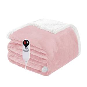 lot 12232 image: Electric Heated Blanket Full Size 72x84, Soft Flannel with Overheat Protection, 9 Adjustable Heat Settings & 10-Hour Auto-Off Timer, Fast Heating for Winter Comfort, Pink
