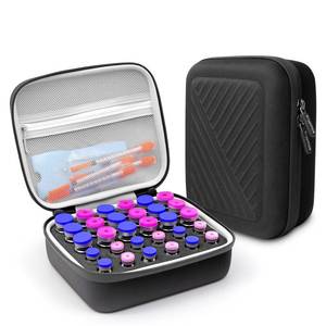 lot 12247 image: Krypthos 30 Slots Insulin Vial Protector Case, Insulin Vial Organizer Bag for Diabetics Standard 1ml 3ml 5ml and 10ml Vials, Insulin Carrying Case Fridge Holder Storage Holder, No Ice Pack