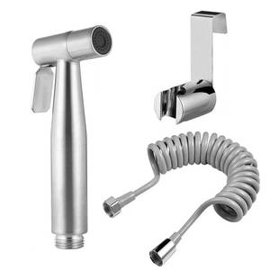 lot 12253 image: Pack of 3 Handheld Bidet Sprayer, Handheld Sprayer Stainless Steel with Water Tank Hook and Shower Hose for Feminine Wash