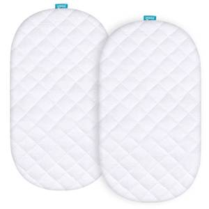 lot 12265 image: Waterproof Bassinet Mattress Pad Cover Compatible with Graco Sense2Snooze Bassinet, 2 Pack, Ultra Soft Surface, Breathable and Easy Care