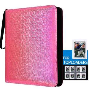 lot 12298 image: Card Binder for Toploaders, Portable 4 Pockets Trading Card Holder Albums for Sports, Trading, and Gaming Cards
