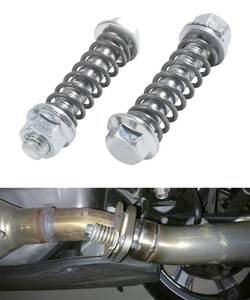 lot 12318 image: SCUARI 2PCS Exhaust Manifold Bolts,Exhaust Bolts,Car Accessories Exhaust Flange Bolts,M10x1.5 MM Exhaust Bolts and Nuts Kit,Exhaust Manifold Bolts with Springs,Fits Most Cars (Silver)
