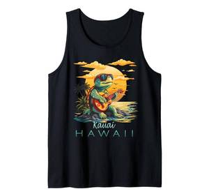lot 12321 image: Cute Tropical Kauai Hawaii Sea Turtle Souvenir Tank Top