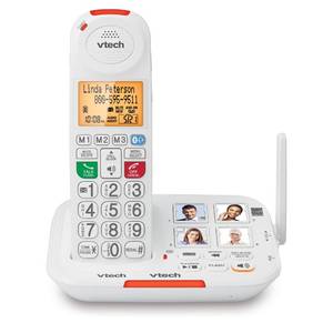 lot 12345 image: VTech Amplified Cordless Senior Phone with Answering Machine, Call Blocking, 90dB Ringer, Audio Assist, Big Buttons