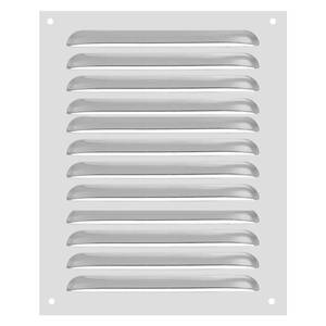 lot 12348 image: PATIKIL 10 x 12 Inch Aluminum Vent Cover, Screen Air Grille Ventilation Cover HVAC Louvered Grill for Home Kitchen Fireplace Bathroom Wall Ceiling, Silver Tone