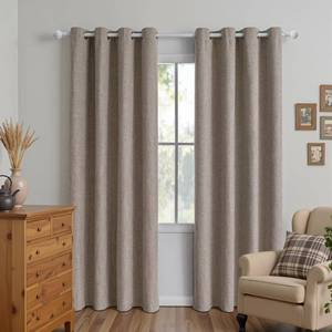 lot 12349 image: FancyRoof 100% Blackout Curtains 108 Inches Long 2 Panels Set, Linen Curtains for Living Room, Black Out Thermal Insulated Grommet Drapes Bedroom Luxury Decor Privacy(52W � 108L inch, Linen)