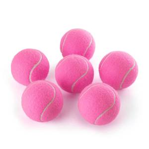 lot 12361 image: PHOEPET 6-Pack Tennis Balls for Beginner Training Practice- Bulk Dog Balls for Fetch Chew Toys(Pink)