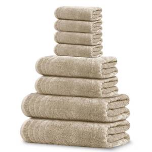 lot 12368 image: Tens Towels Pack of 8 Towels Set, 2 Extra Large Bath, 2 Hand, 4 Washcloths, 100% Cotton, Lighter Weight, Quicker to Dry, Super Absorbent, Perfect for Bathroom, Beige