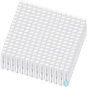 lot 12405 image: Zhehao 50 Pcs Mini Spray Bottles 2 ml Clear Glass Perfume Bottles Refillable Fine Mist Perfume Atomizer Portable Empty Sample Containers for Cleaning, Essential Oils, Travel (Clear Cap)
