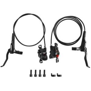 lot 12412 image: MT200 MTB Hydraulic Disc Brake Set, Left Front 800mm & Right Rear 1550mm, Mountain Bike Brakes Set for Mountain Bike, Road Bike, Fat Bike(2 Piston) (Used)