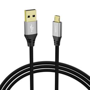 lot 12430 image: Micro USB Cable 0.6 FT, Android Charger Nylon Braided Cord, Kindle Charger Cable Replacement, Gold-Plated Connectors, Compatible with Galaxy S7 S6 J7 Edge Note 5, Kindle, MP3, Handheld Fan and More