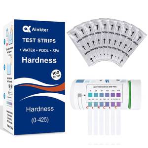lot 12445 image: Ainkter Water Hardness Test Kits - Hard Water Test Kits for Drinking Water Well Hot Tub Spa Swimming Pool Dishwasher Water Softener - Quick & Accurate Water Hardness Test Strips for Calcium, Magnesium