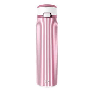 lot 14429 image: Simple Modern Mesa Loop Water Bottle with Covered Straw and Handle  30oz Cup Holder Friendly Insulated Stainless Steel Bottles for Travel, Sports and School  Rose Stripes