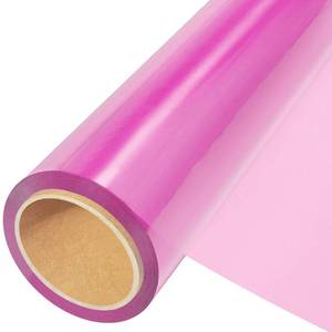 lot 14436 image: JOYIT Pink Cellophane Wrap Roll (100�� Ft. Long X 17.5�� in. Wide) - 2.5 Mil Thick Transparent Red Cellophane Wrapping Paper, Colored Cellophane Wrap for Gift Flower Basket Decoration