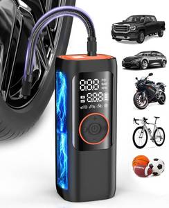 lot 14467 image: BDO 2025 Tire Inflator Portable Air Compressor, 150PSI Cordless Air Pump with LCD Display & Auto Shut-Off, for Car, Motorcycle, Bike Tires & Sports Balls��Black��