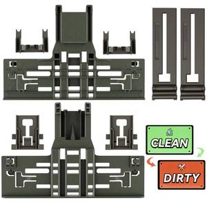 lot 14474 image: Upgraded W10546503 WPW10546503 Dishwasher Upper Rack Adjuster Replacement For Kitchenaid Dishwasher Parts Upper Rack W10418314 Dishwasher Top Rack For Kenmore Whirlpool Dishwasher Replacement Parts