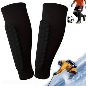 lot 14478 image: Ski Shin Guards Socks Soccer Gel Pads for Adults Calf Honeycomb Compression Sleeve Breathable Protector Pro Gear(XL)