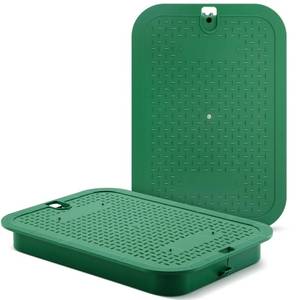 lot 15205 image: Wonderjune 2 Pcs 113c Series 12 x 17 Inch Irrigation Valve Box Cover Sprinkler Valve Covers for Outside