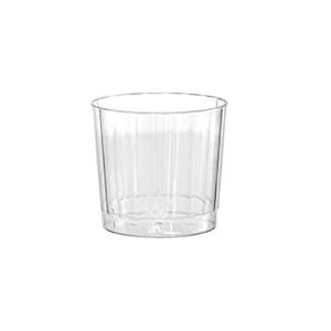 lot 17177 image: Party Essentials DeluxeElegance Hard Plastic 9-Ounce Party CupsOld Fashioned Tumblers, 80-Count, Clear (B00NCRKM9W)