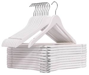 lot 17185 image: White Wood Bridal Dress Hangers 20 Pack, Heavy Duty Solid Wooden Hanger for Coat, Shirts, Jackets, Pants, Wedding Dress, Bridesmaid Suits-HL01W2