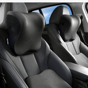 lot 17279 image: EXUIKO 2 Pack Car Neck Pillow Support, Headrest for Driving with Adjustable Strap, Memory Foam Neck Rest Cushion, Breathable Removable Cover & Ergonomic Design, Black 2pcs