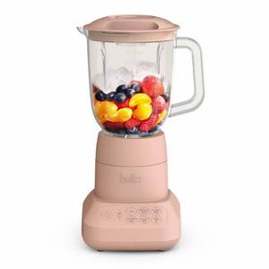 lot 17282 image: bella 10 Speed Countertop Blender, Juicer & Smoothie Maker, Fits-anywhere�� Kitchenware, Slim Flip & Store Design, Dishwasher Safe 48oz Capacity Pitcher & Lid, Stainless Steel Blade, 450 Watt, Blossom