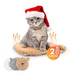 lot 17284 image: ALL FOR PAWS Heated Cat Bed Indoor, Microwavable Heating Pads for Cats, Puppies & Small Pets, Non-Electric Heating Dog Bed with 2 Cozy Covers, Safe & Long-Lasting Warmth