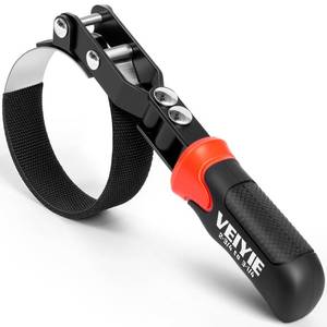 lot 18396 image: VEIYIE Small Oil Filter Wrench, Oil Filter Removal Tool Fits Filters 2-34 to 3-14, with Nylon Anti-Slip Strap & 180° Swivel Head, Steel Band Filter Wrench for Compact Car Motorcycle Oil Change