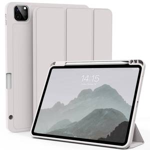 lot 18409 image: kenke Case for iPad Pro 11 Inch 4th3rd2nd Generation (202220212020) with Pencil Holder, Slim Trifold Smart Cover with Soft TPU Back, Support 2nd Gen Pencil Charging, Auto SleepWake, Gray