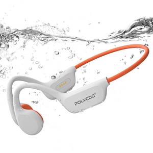 lot 18424 image: POLVCDG Swimming Headphones,IPX8 Waterproof Bone Conduction Headphones,32GB Memory Open Ear Headphones with Mic,Wireless Earphones Underwater Sport Earbuds for Workout Running Cycling Gift