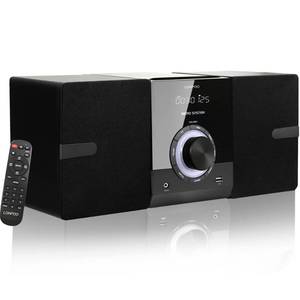 lot 19066 image: Compact Stereo System Speakers with CD Player, Bluetooth, FM Radio, Aux-in, USB-in, Earphone Jack, DSP-Tech, Remote, 30W Crisp-Sound Shelf Stereo System for Home (LP-886) (Speakers Only) (No Control System)