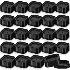 lot 19067 image: Ecally 24 Pack Furniture Risers Adjustable Bed Desk Leg Risers 1.38 Stackable Heavy Duty Square Bed Raising Blocks for Mattress Table Leg Desk Chair Couch Sofa Dorm (Black)